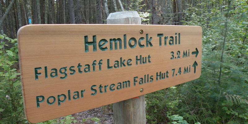 Hemlock Trail signage