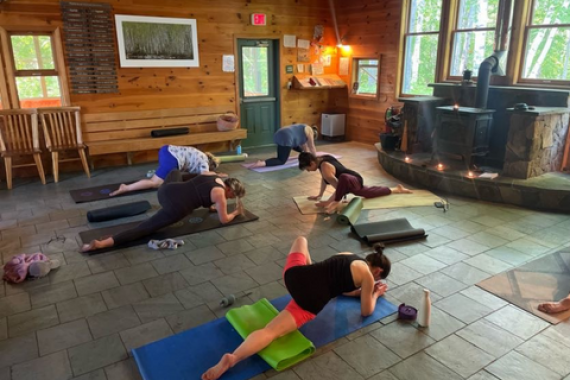 Yoga at Flagstaff Lake Hut