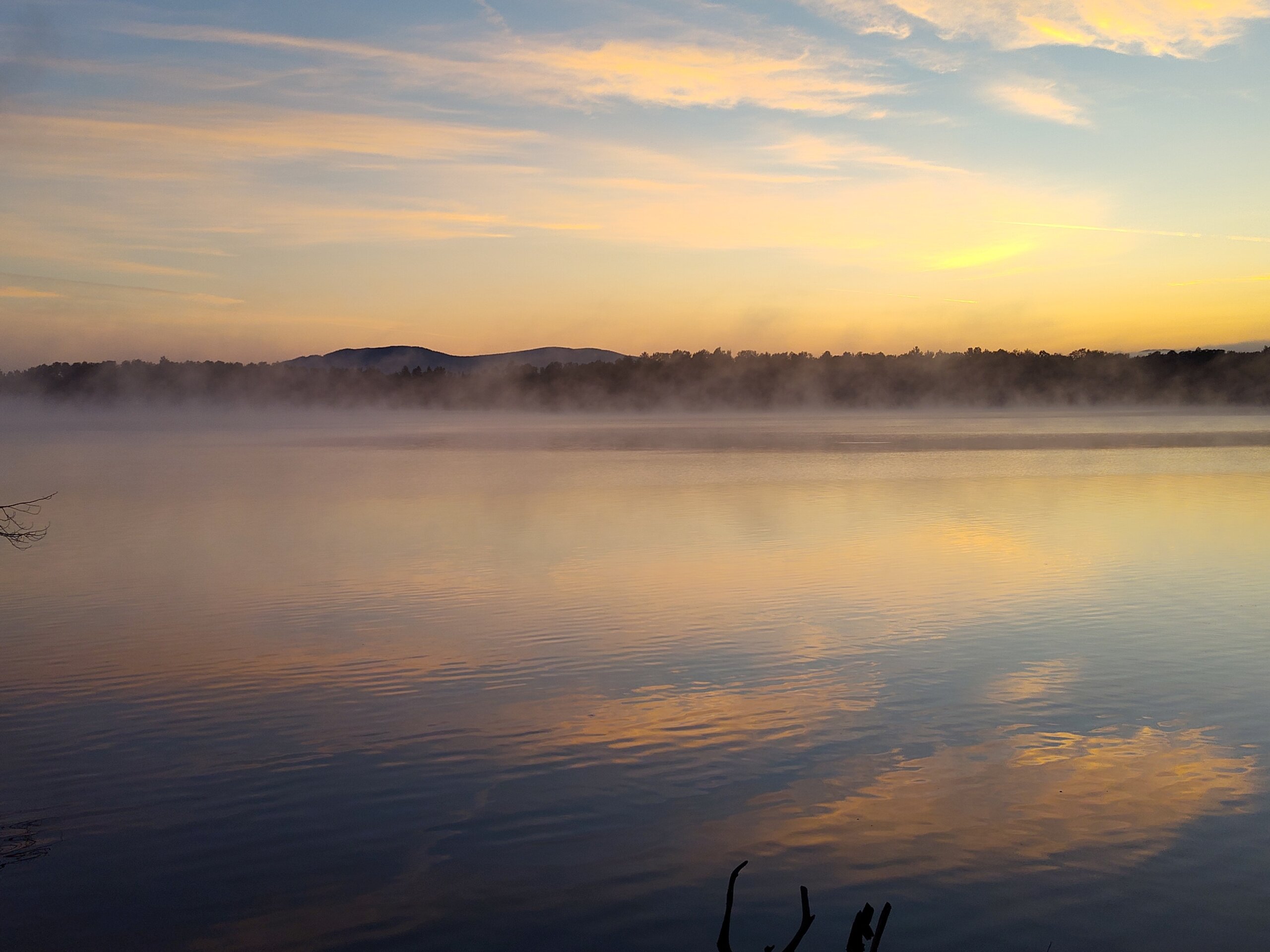 Misty morning on Flagstaff Lake