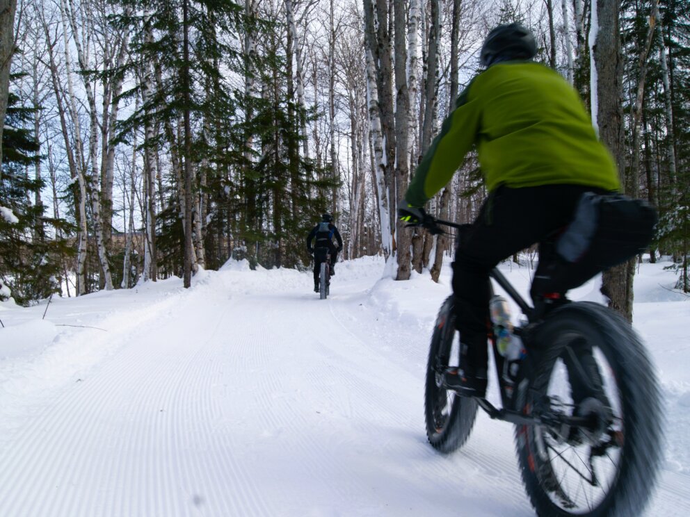 Winter fat biking