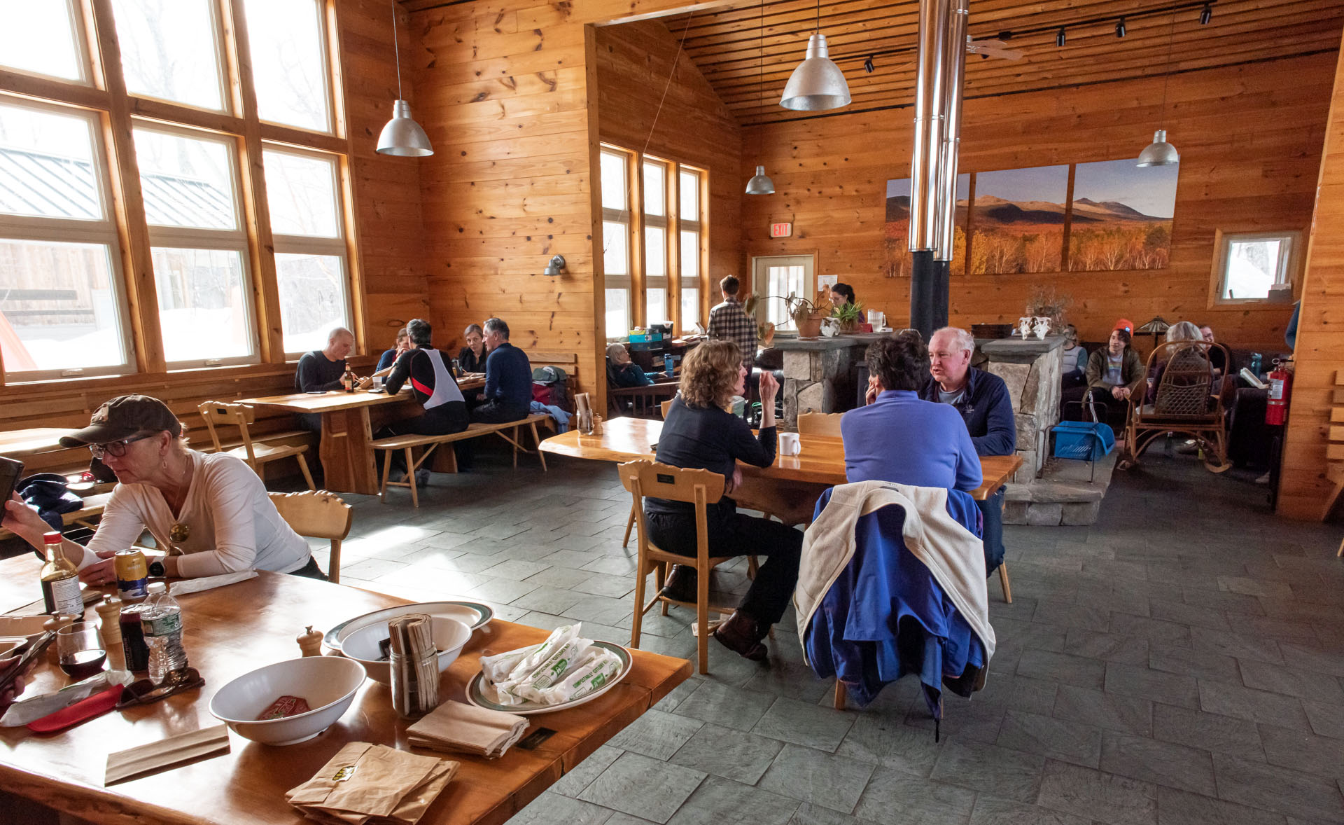 Dining room at Stratton Brook Hut