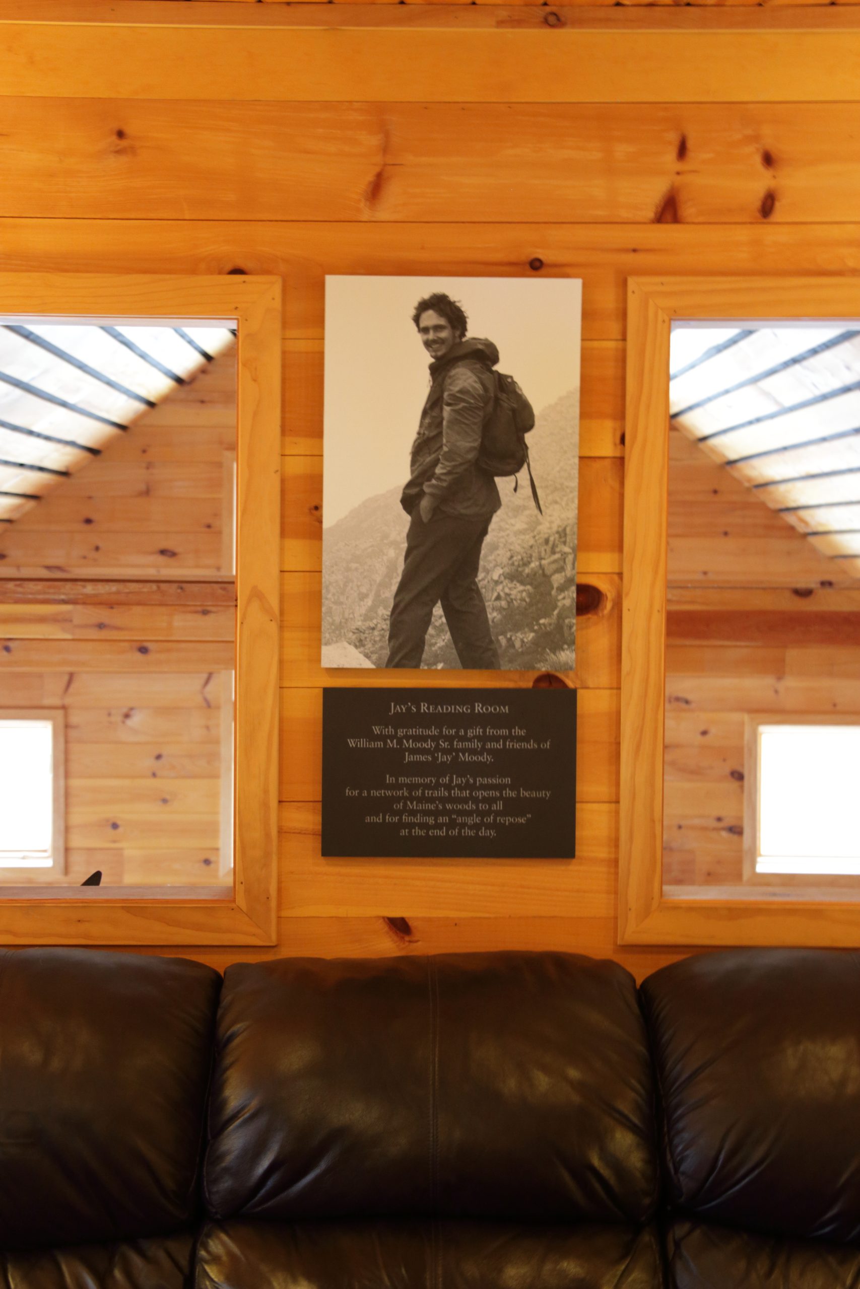 Jay's reading room at the Poplar Stream Hut lounge.