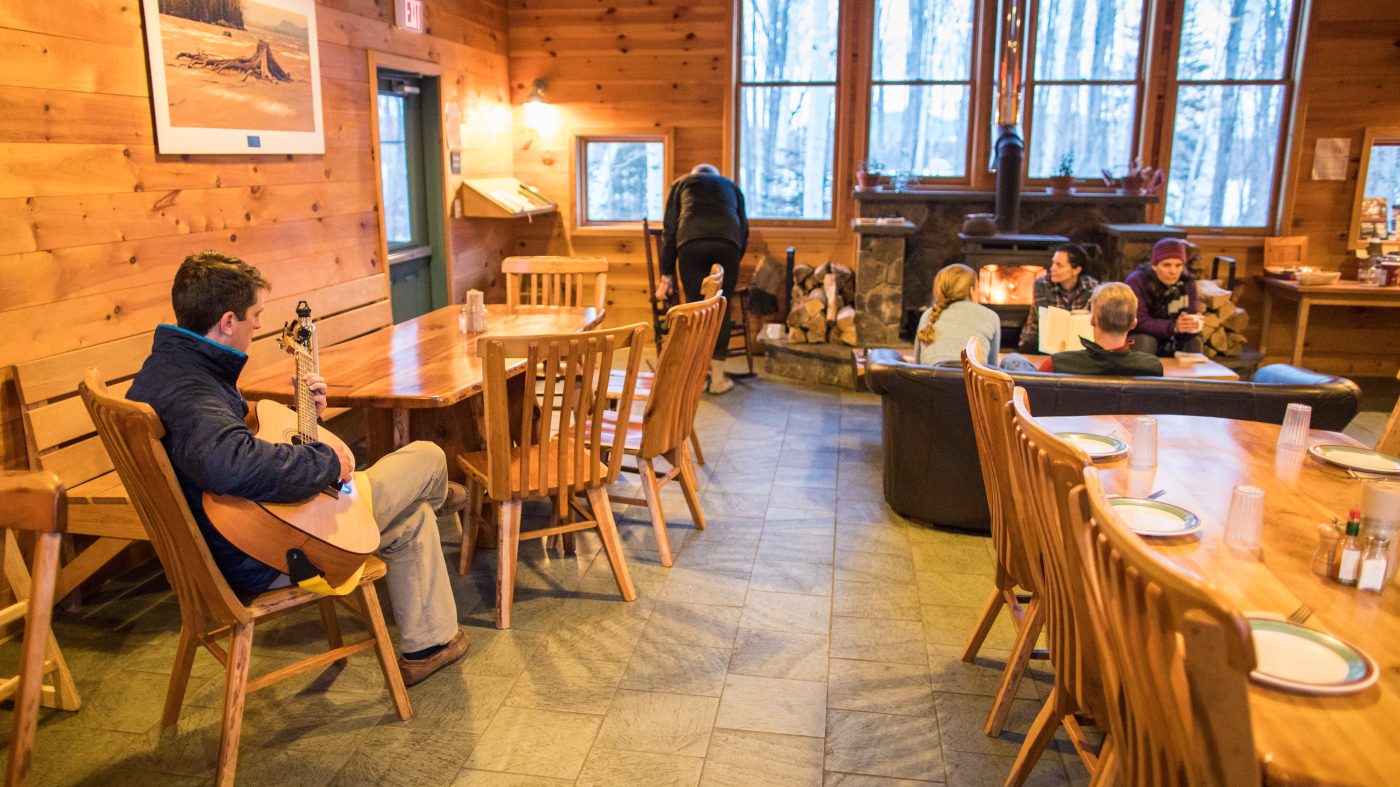 Dining room at Flagstaff Hut