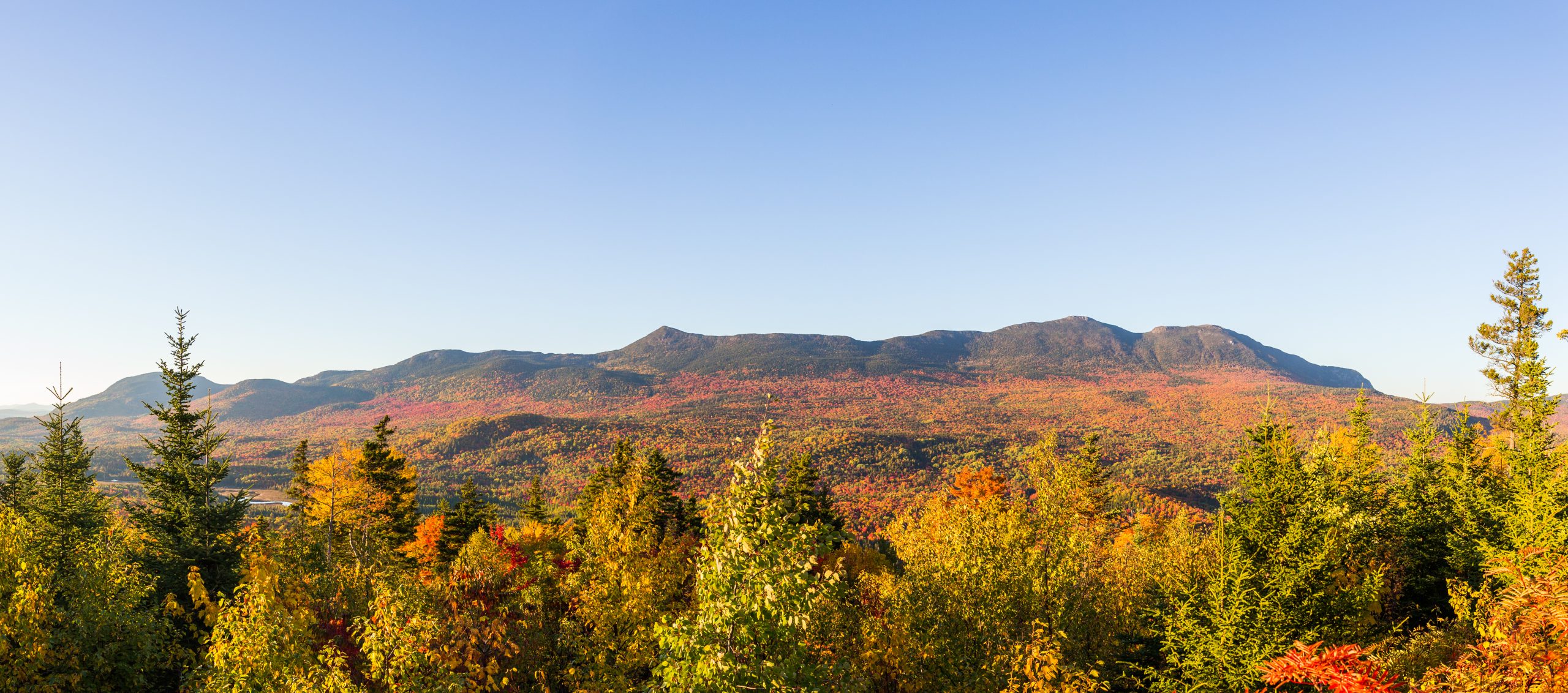 The Bigelow Mountain Range in fall.