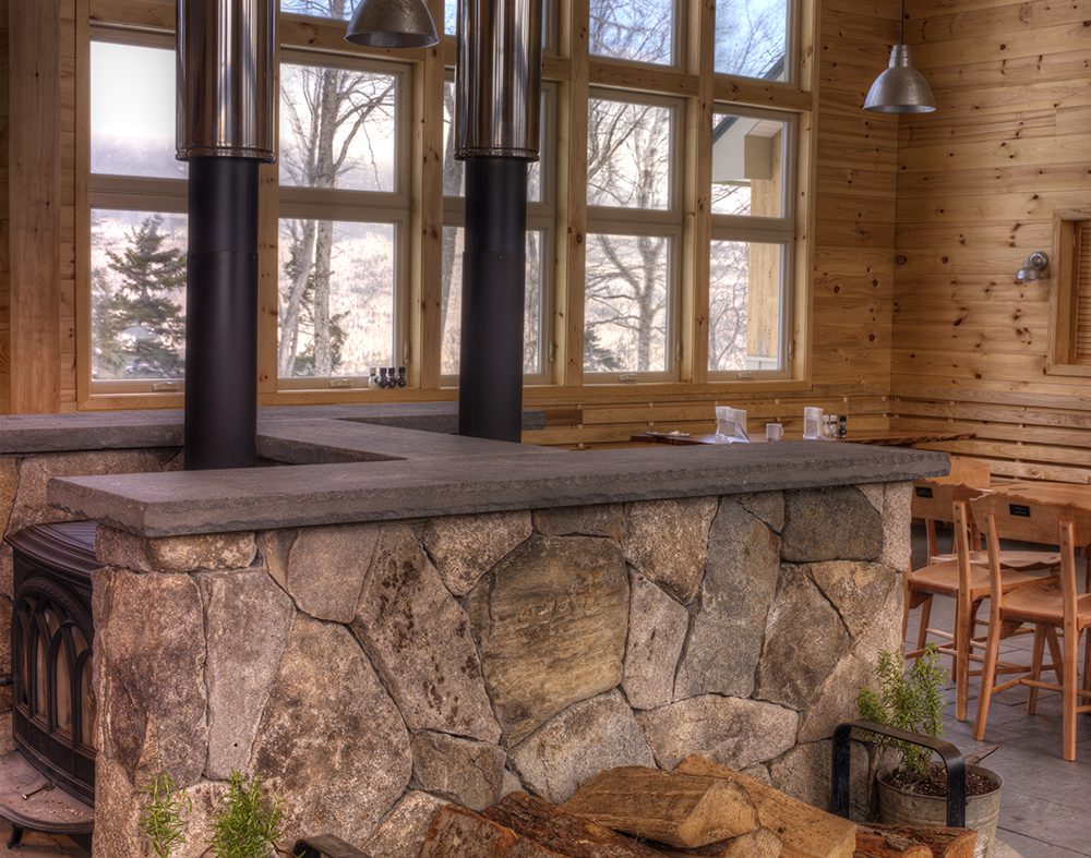 Fireplaces at Stratton Brook Hut