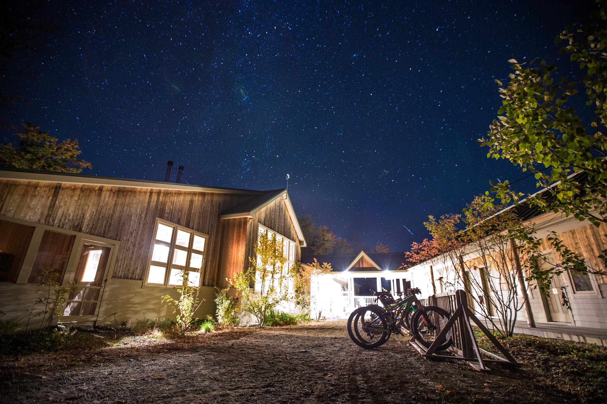 Stratton Exterior at night.