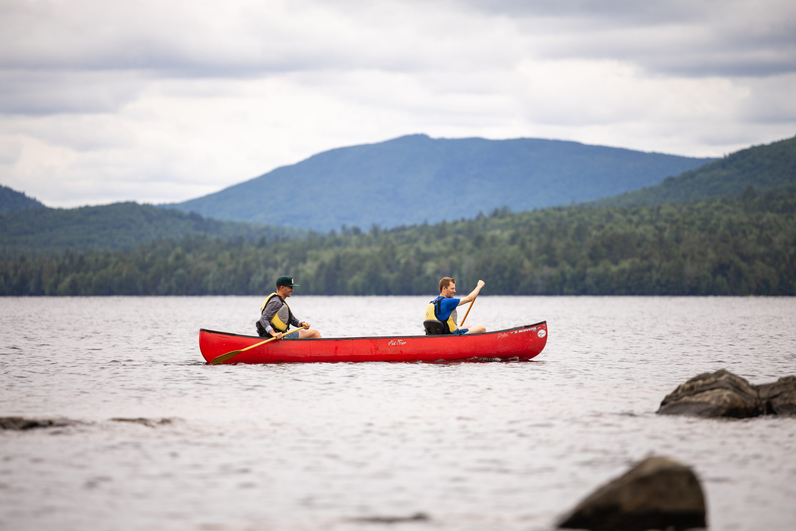 Canoeing on Flagstaff Lake Hut