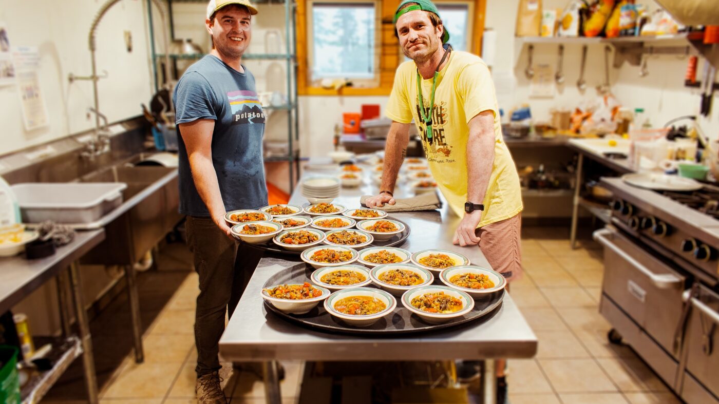 Dinner Prep at Stratton Brook Hut