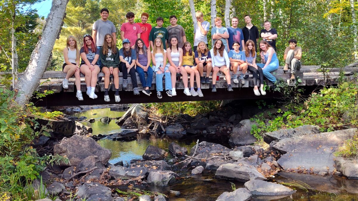 Carrabec School on a bridge.