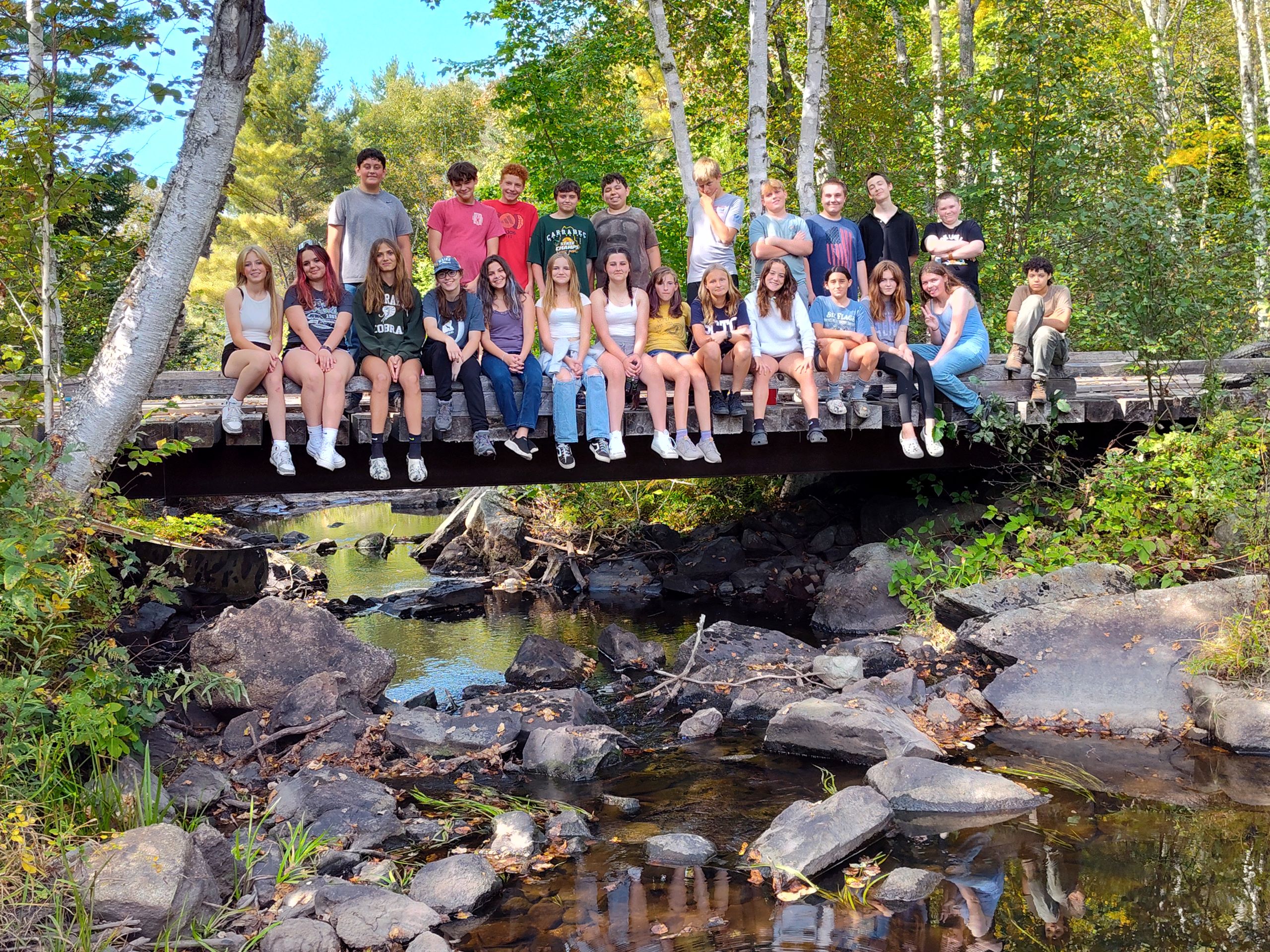 Carrabec School on a bridge.