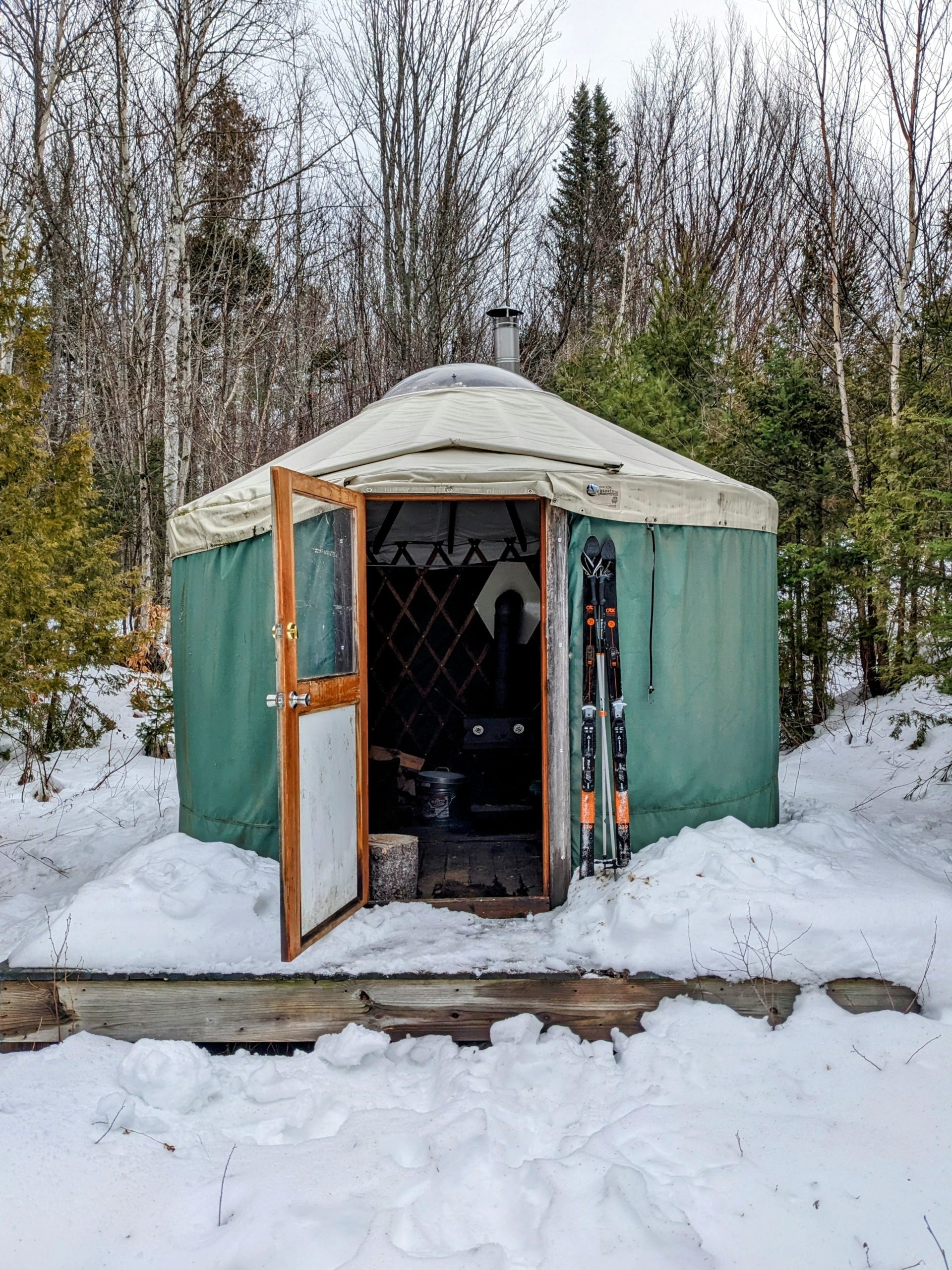 The Halfway Yurt in winter.