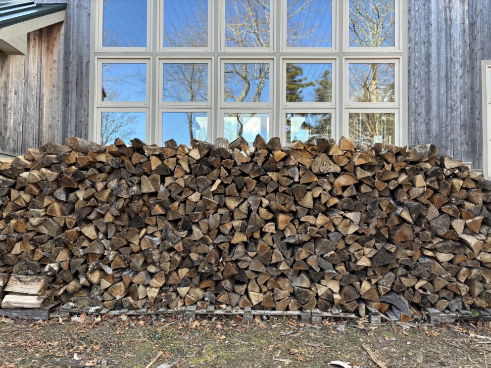 Stacked firewood