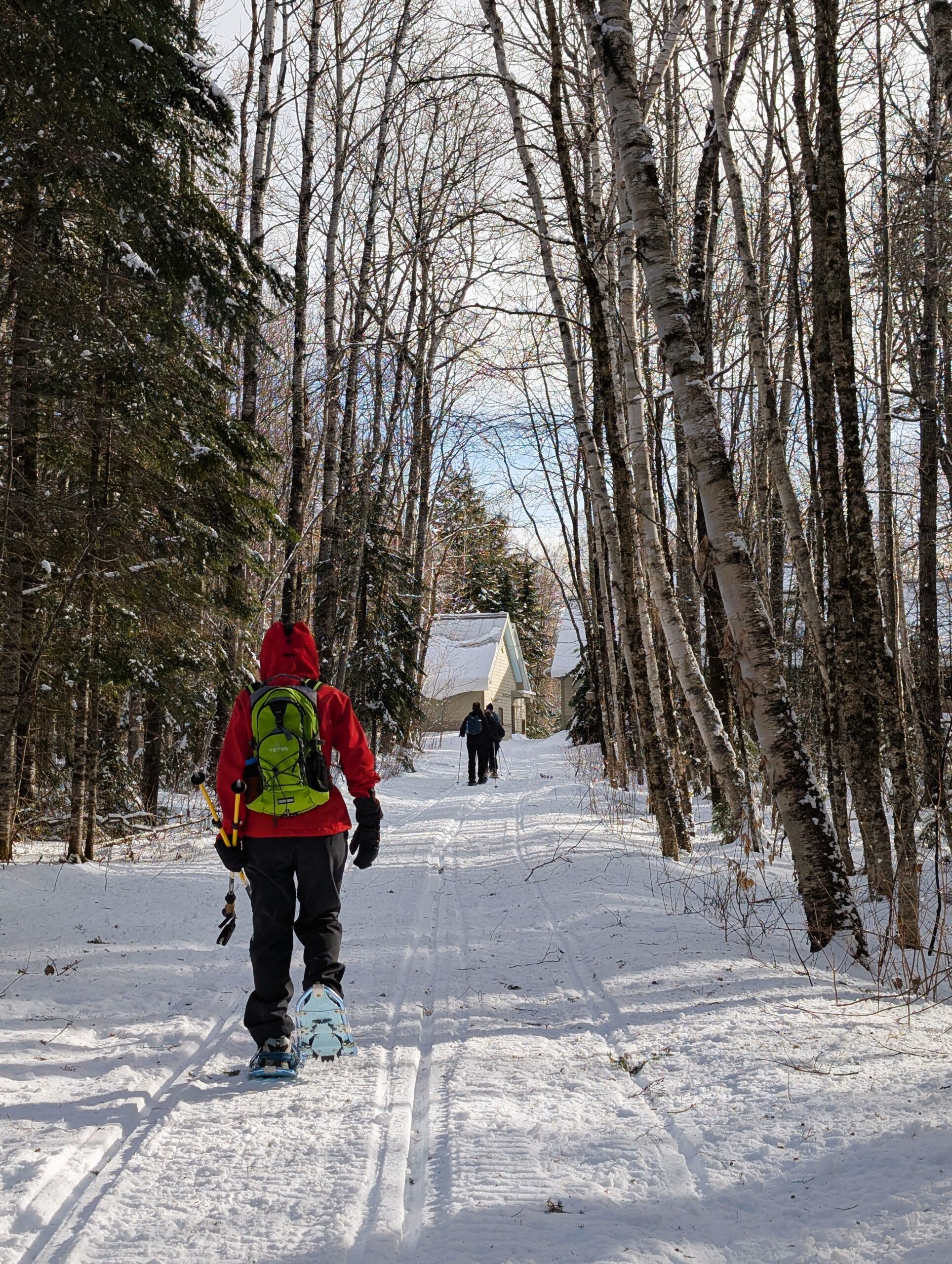 Snowshoe to Poplar Stream Hut and Waterfalls ~ Maine Huts & Trails