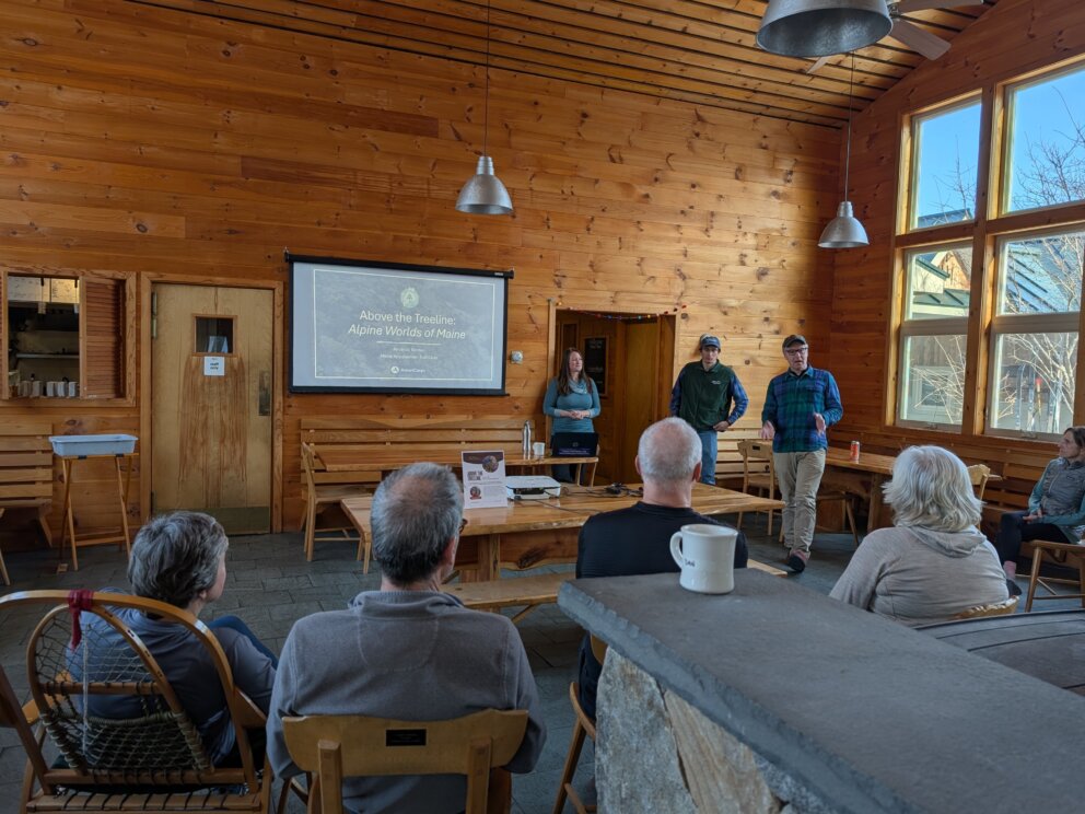 Above the Treeline presentation at Stratton Brook Hut