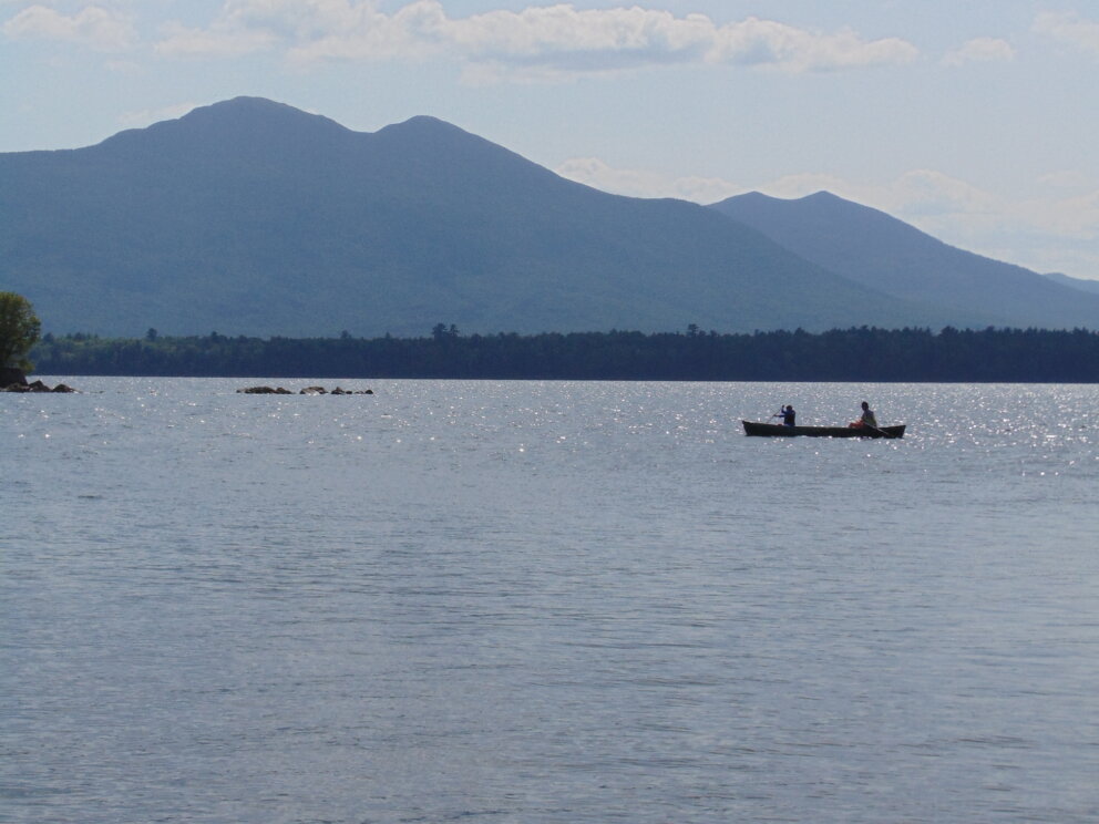 Canoeing on Flagstaff Lake
