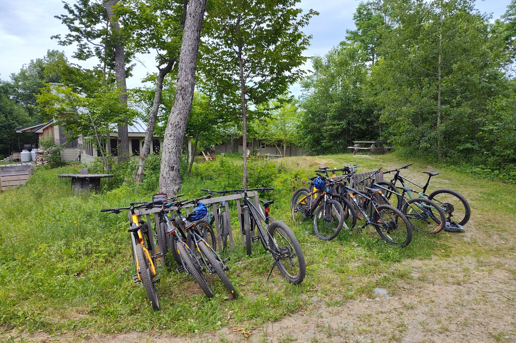 Mountain bikes at Stratton Brook Hut