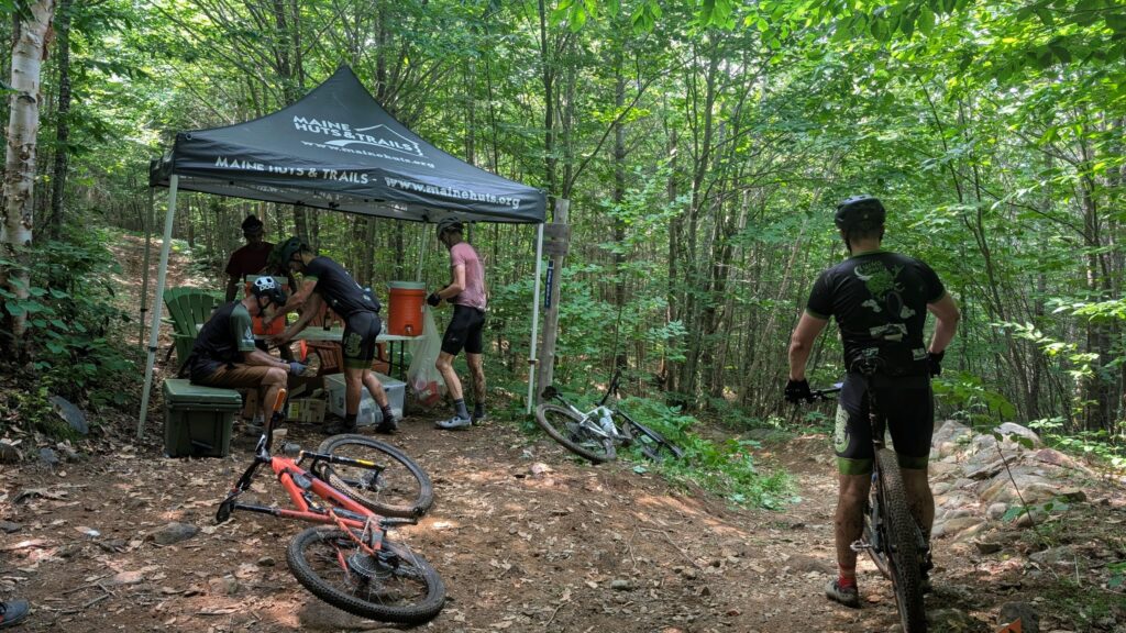 Aid station at mountain bike race CBCC 2025