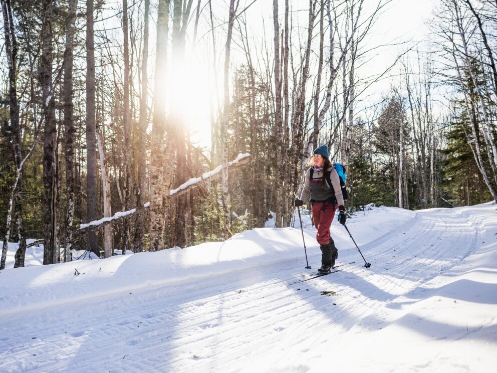 Skier on the Maine Hut Trail