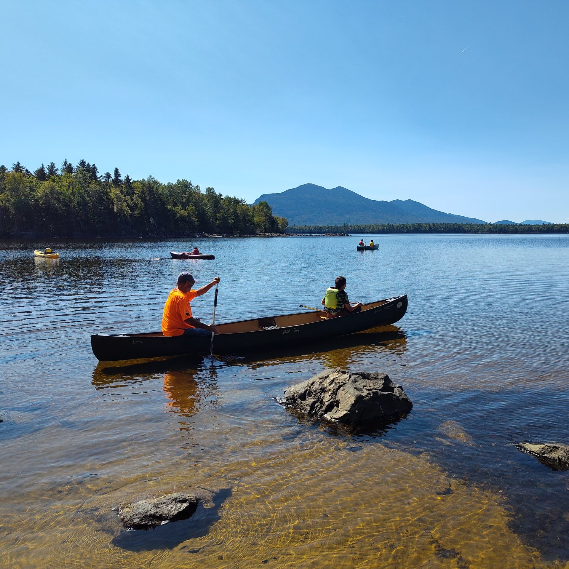 canoeing on Flagstaff Lake