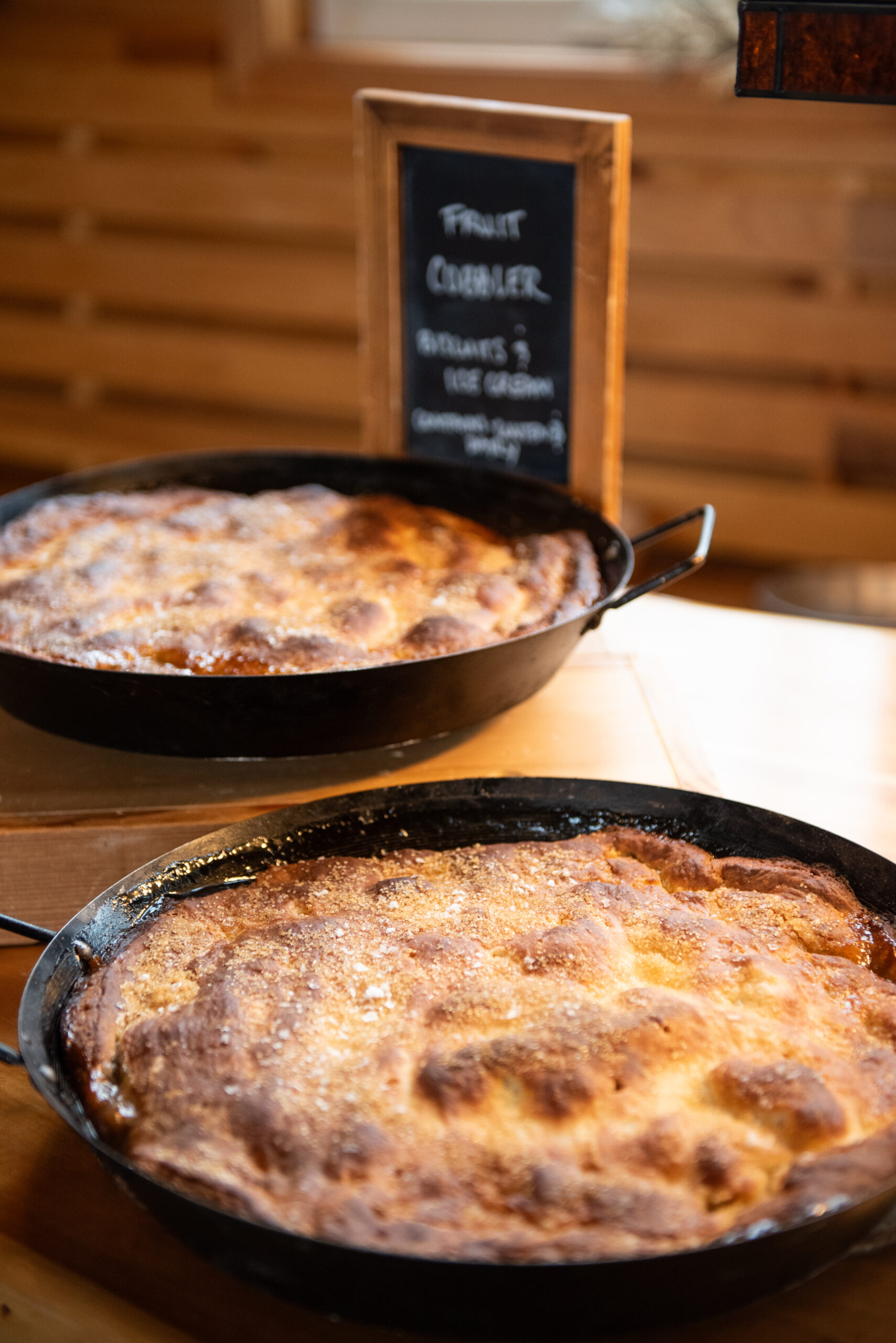 Fruit cobbler at the Alpine Feast