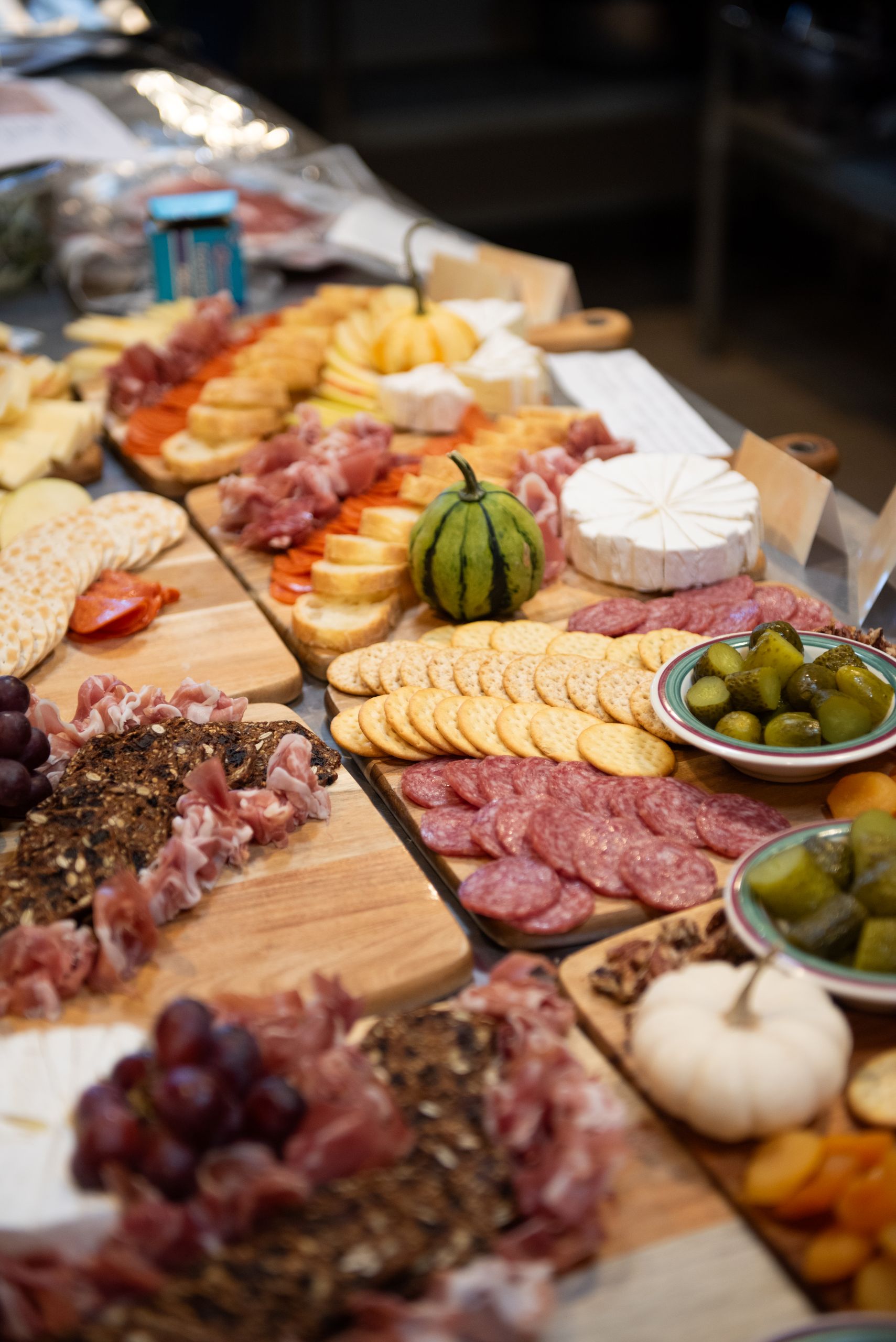 Charcuterie board at Harvest at the Huts