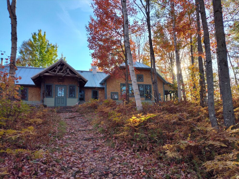 Flagstaff Lake Hut in Fall