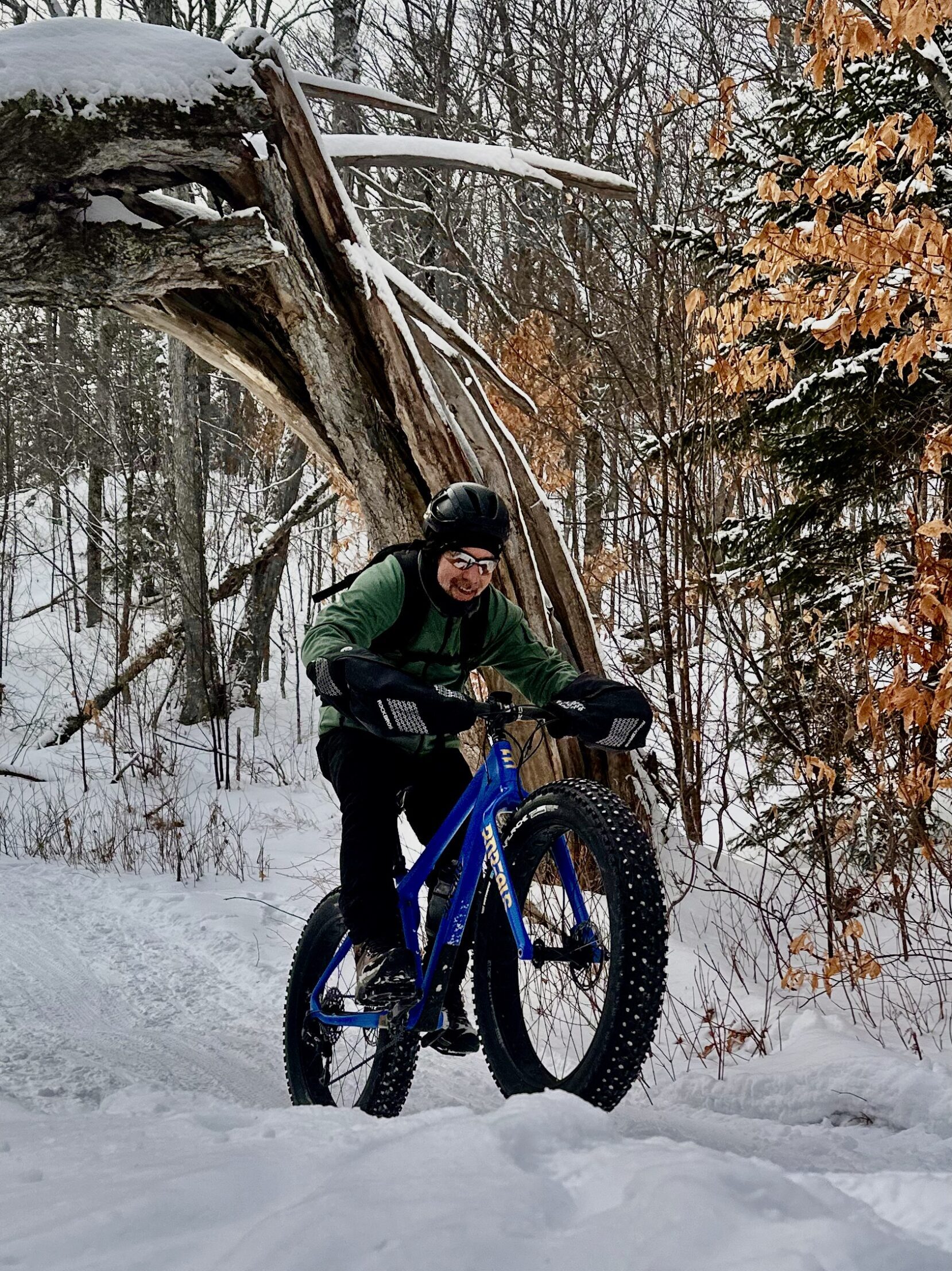 Fat Biking up Newton's Revenge Trail.