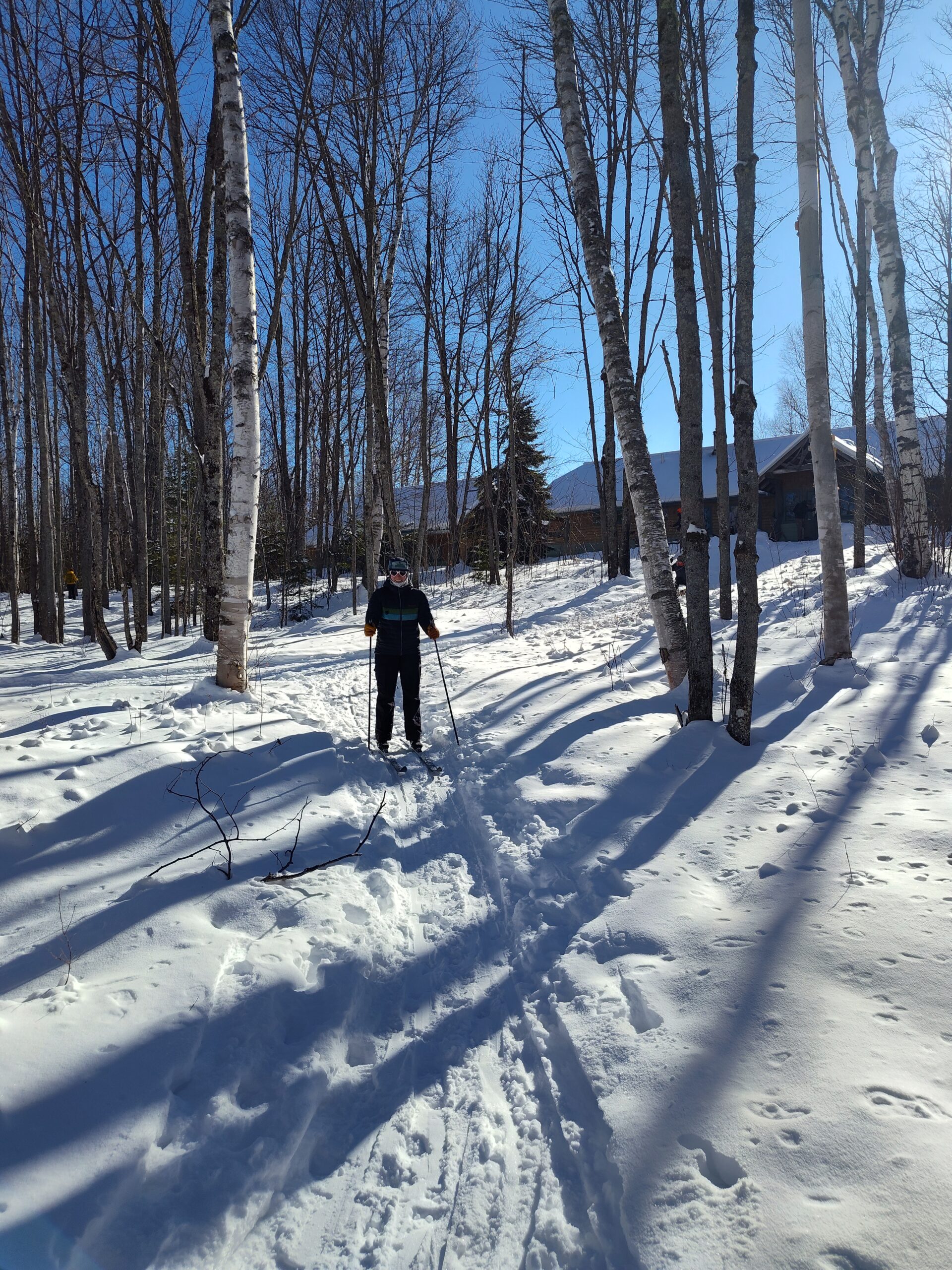 Cross country skiing on the Shore Trail