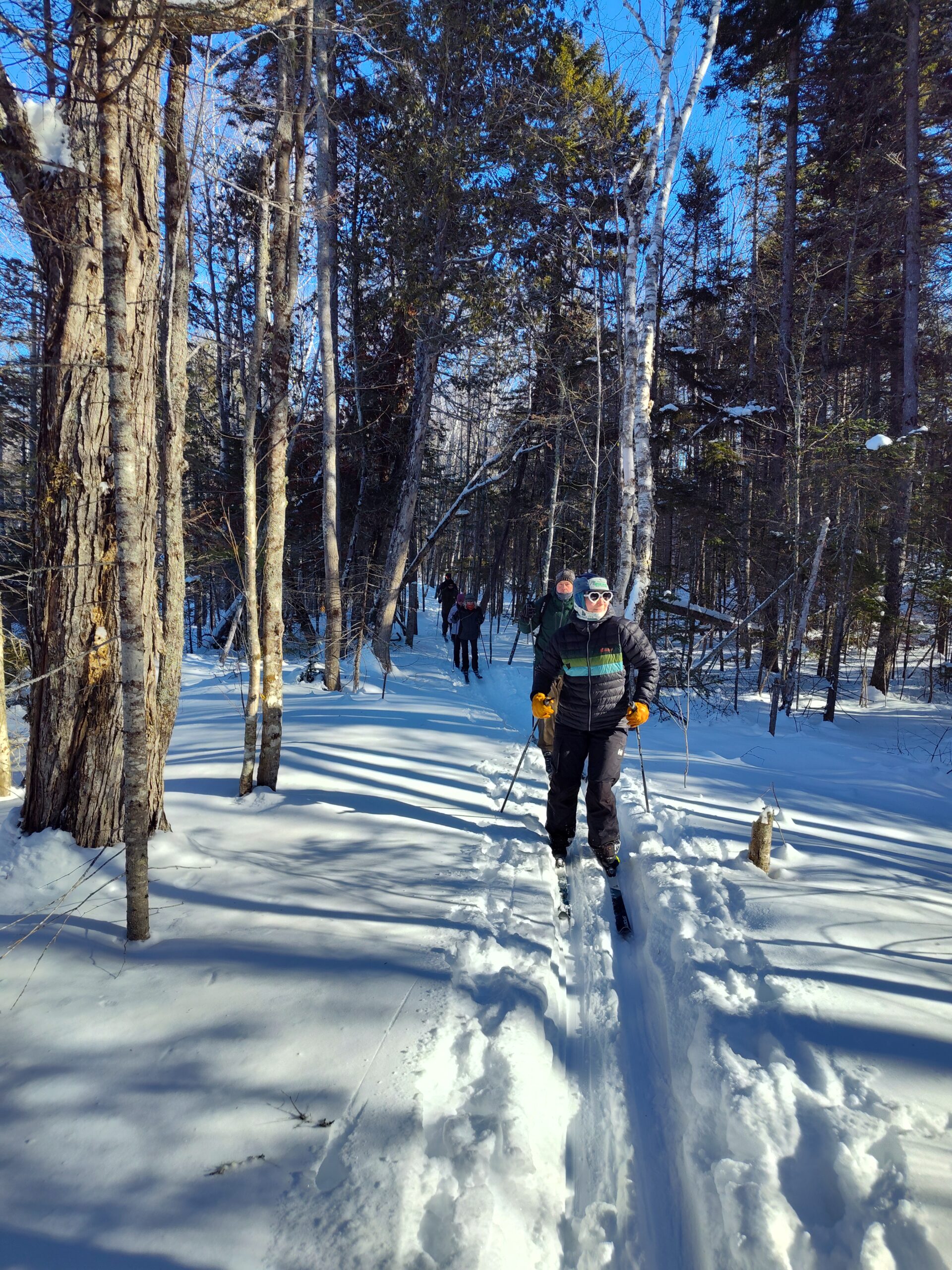Cross country skiing on the Shore Trail