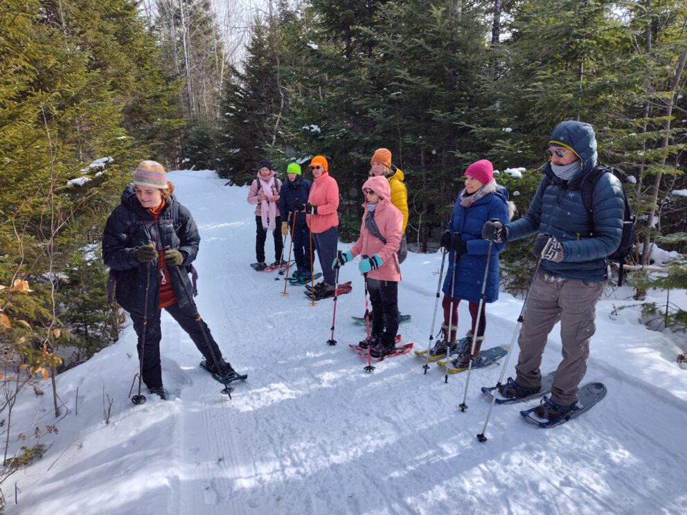 Guided snowshoe talk with Maine Master Naturalist Erin Cunningham.