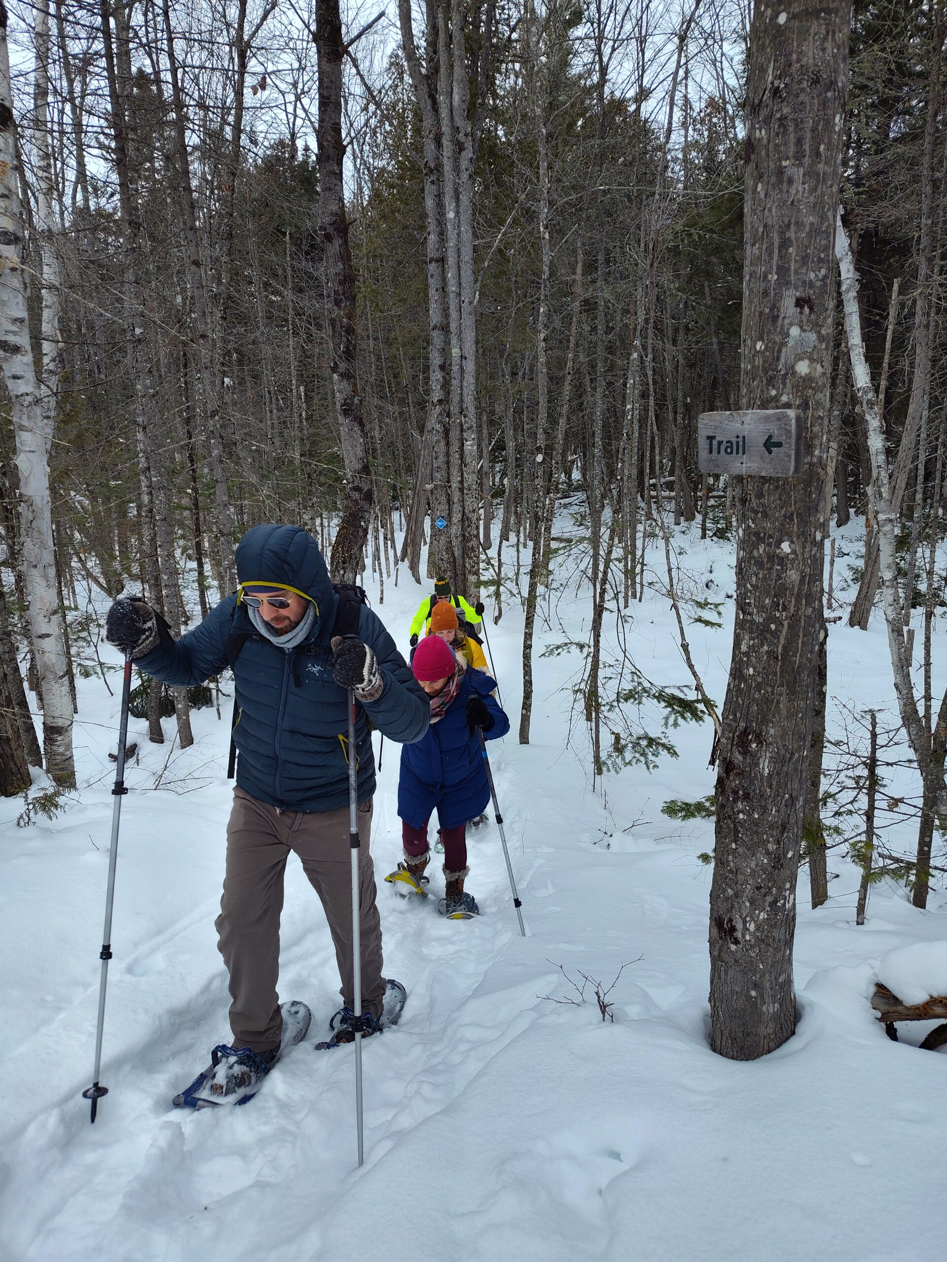 Snowshoeing on the Shore Trail