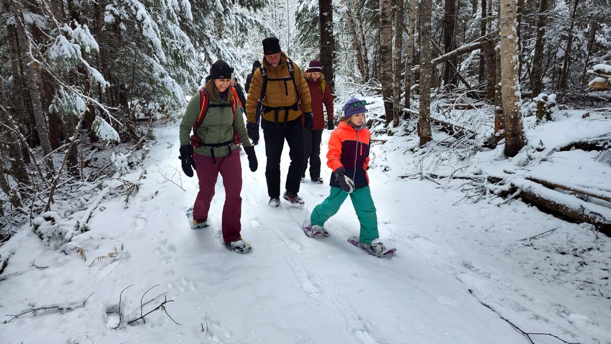 Tracks and Trees guided snowshoe with Bob Duport