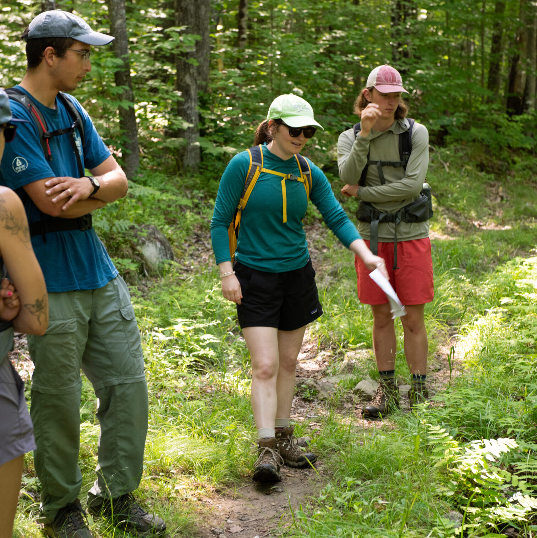 Eliza discussing drainage features