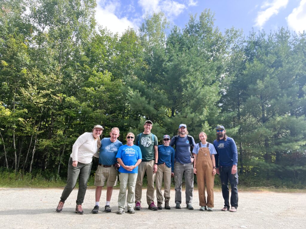 Volunteers trail work day Flagstaff Lake