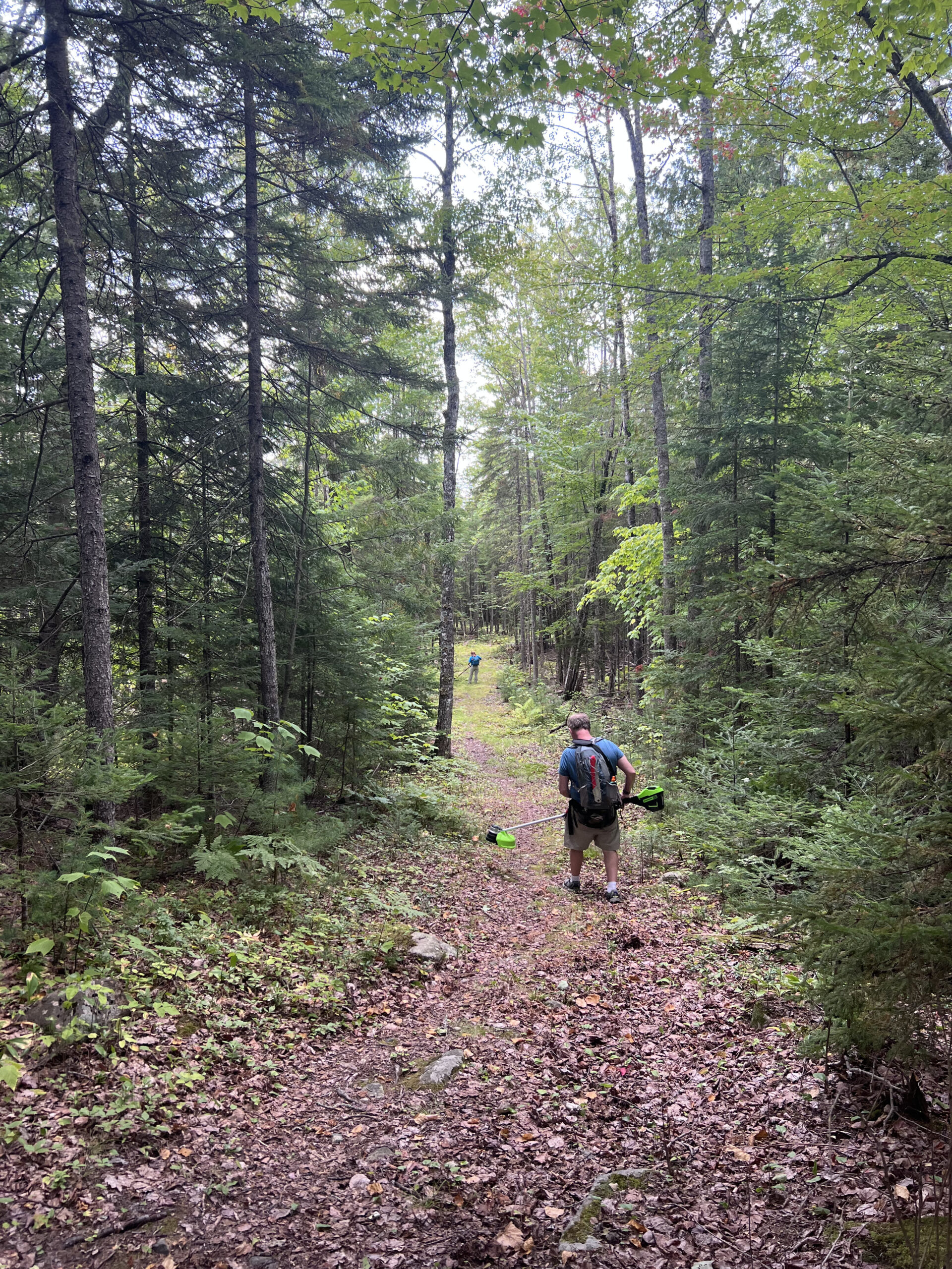 Volunteers trail work day Flagstaff Lake